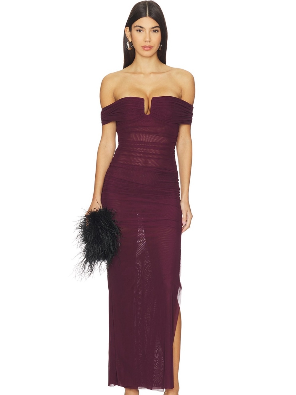 Bec + Bridge poppy gathered maxi dress in plum